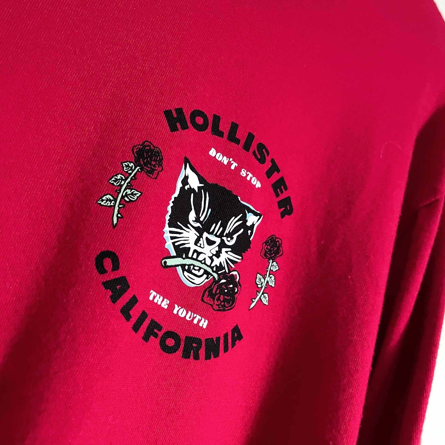 hollister don't stop the youth long sleeve tee - size large
