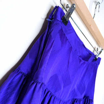 vintage holt renfrew purple silk midi skirt - size 8