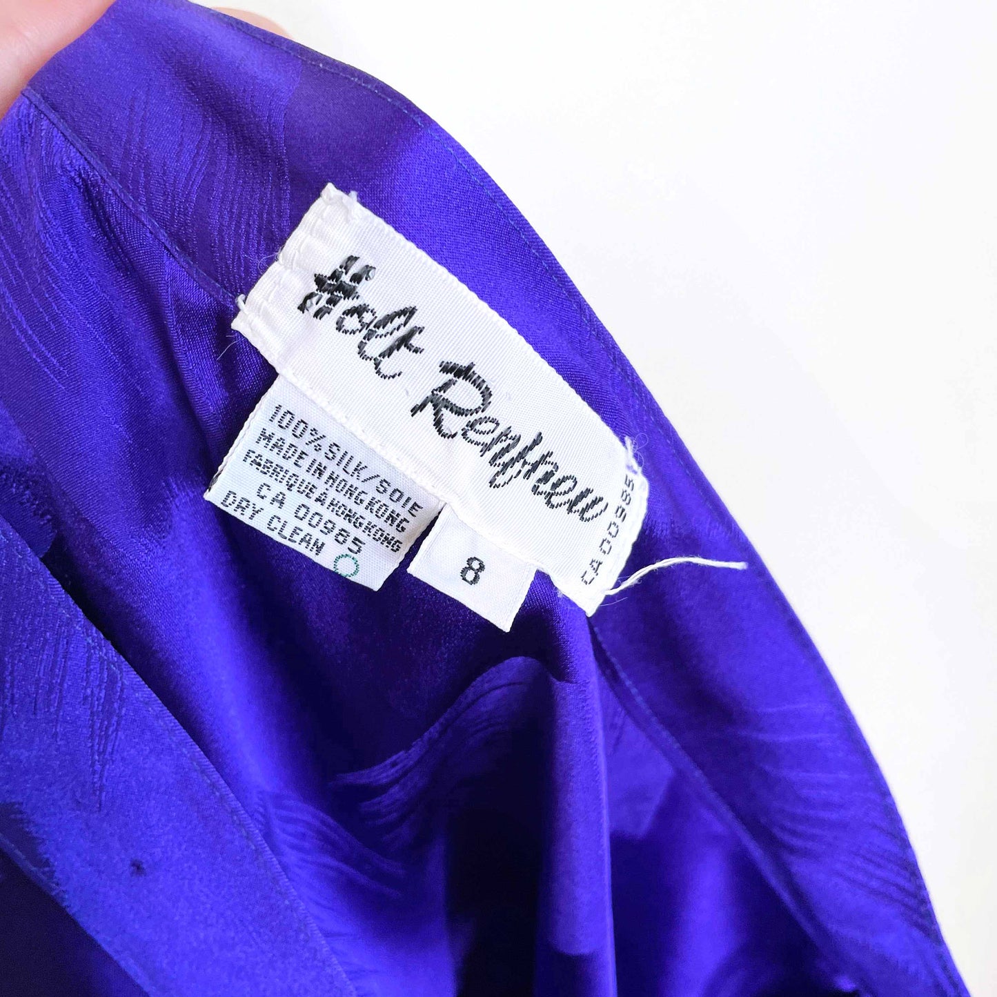 vintage holt renfrew purple silk midi skirt - size 8