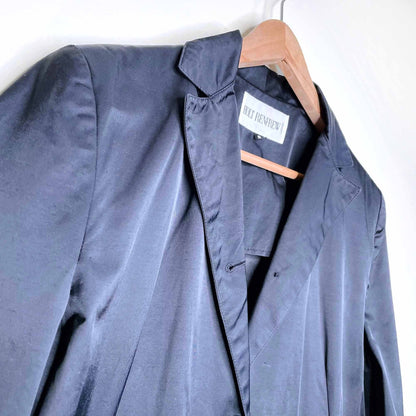 vintage holt renfrew black trench rain coat - size 8