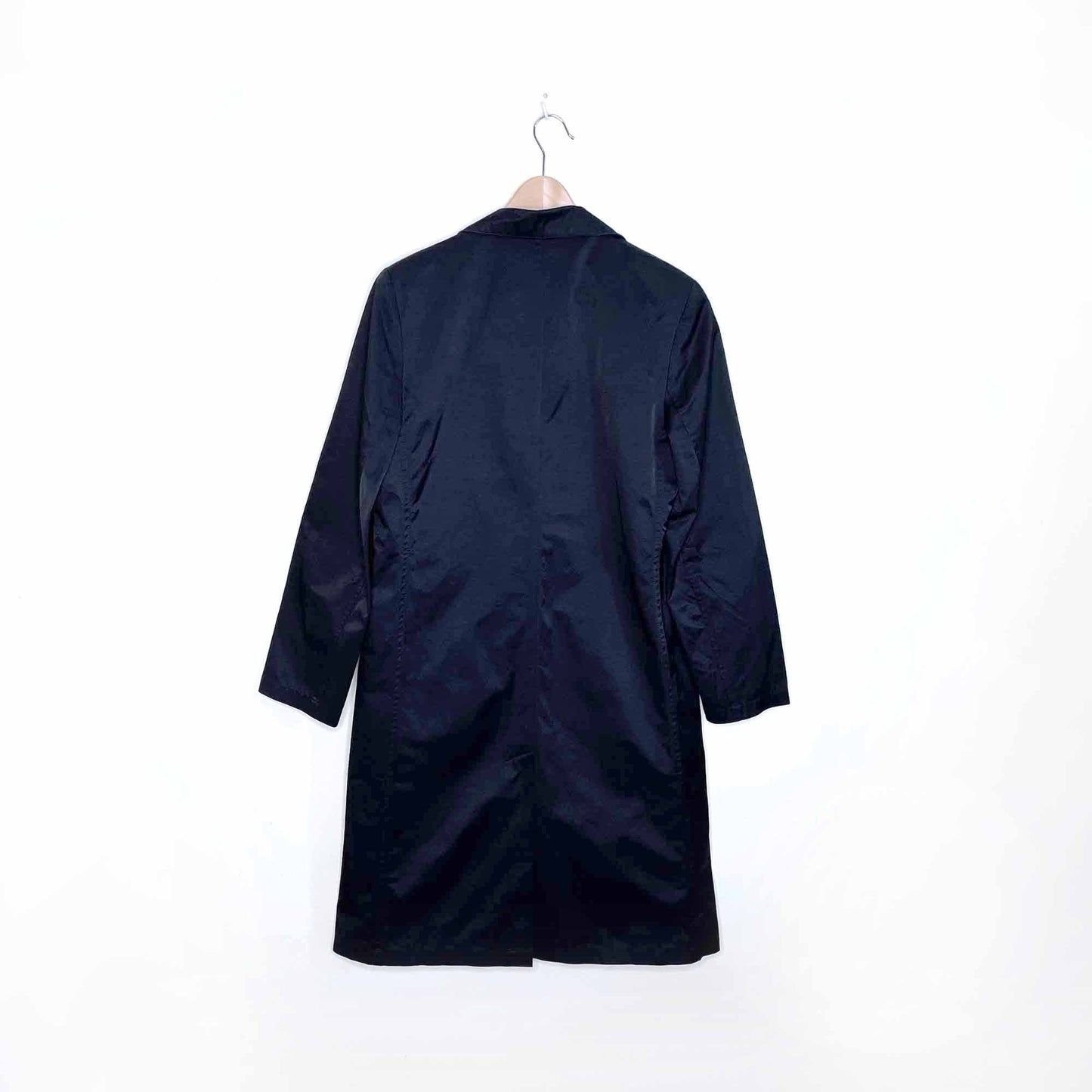 vintage holt renfrew black trench rain coat - size 8