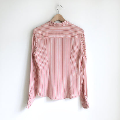 Hugo Boss v-neck cupro button down - size 4