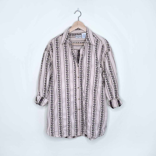 Vintage Huntington Ridge embroidered button down - size 40