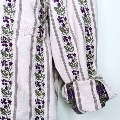 Vintage Huntington Ridge embroidered button down - size 40