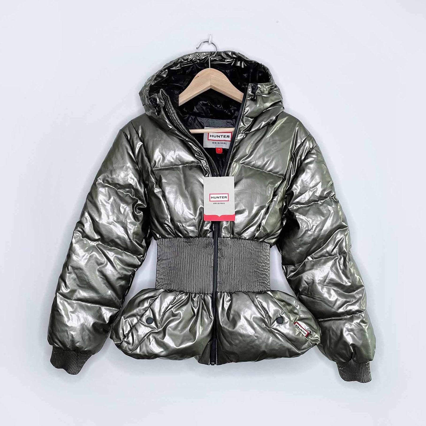 NWT Hunter down puffer pewter jacket - size 8