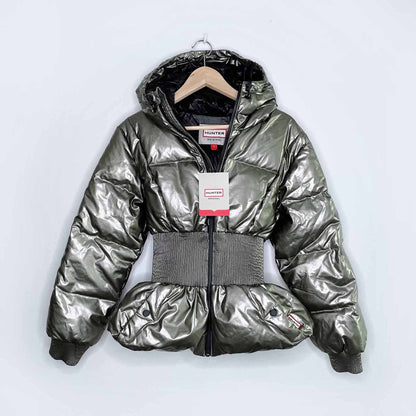NWT Hunter down puffer pewter jacket - size 8