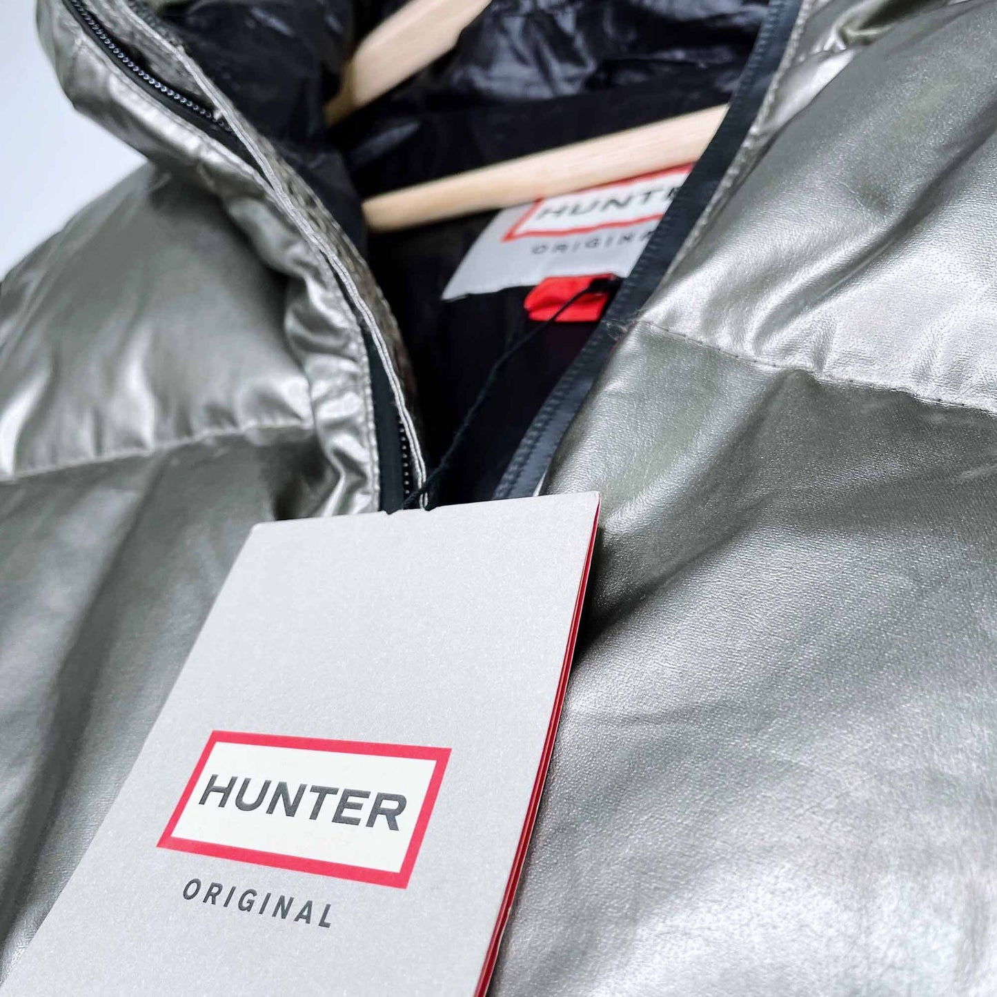 NWT Hunter down puffer pewter jacket - size 8