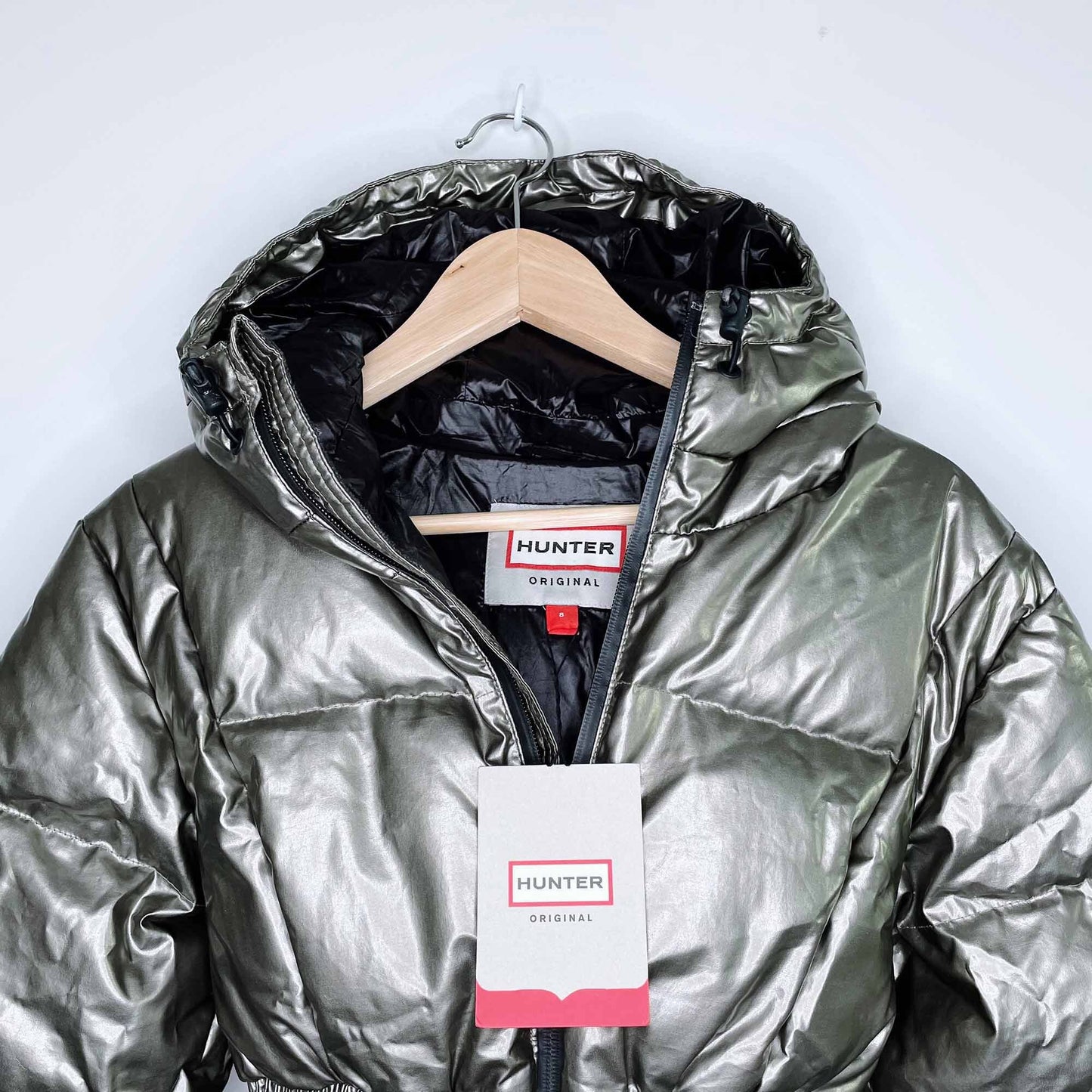 NWT Hunter down puffer pewter jacket - size 8