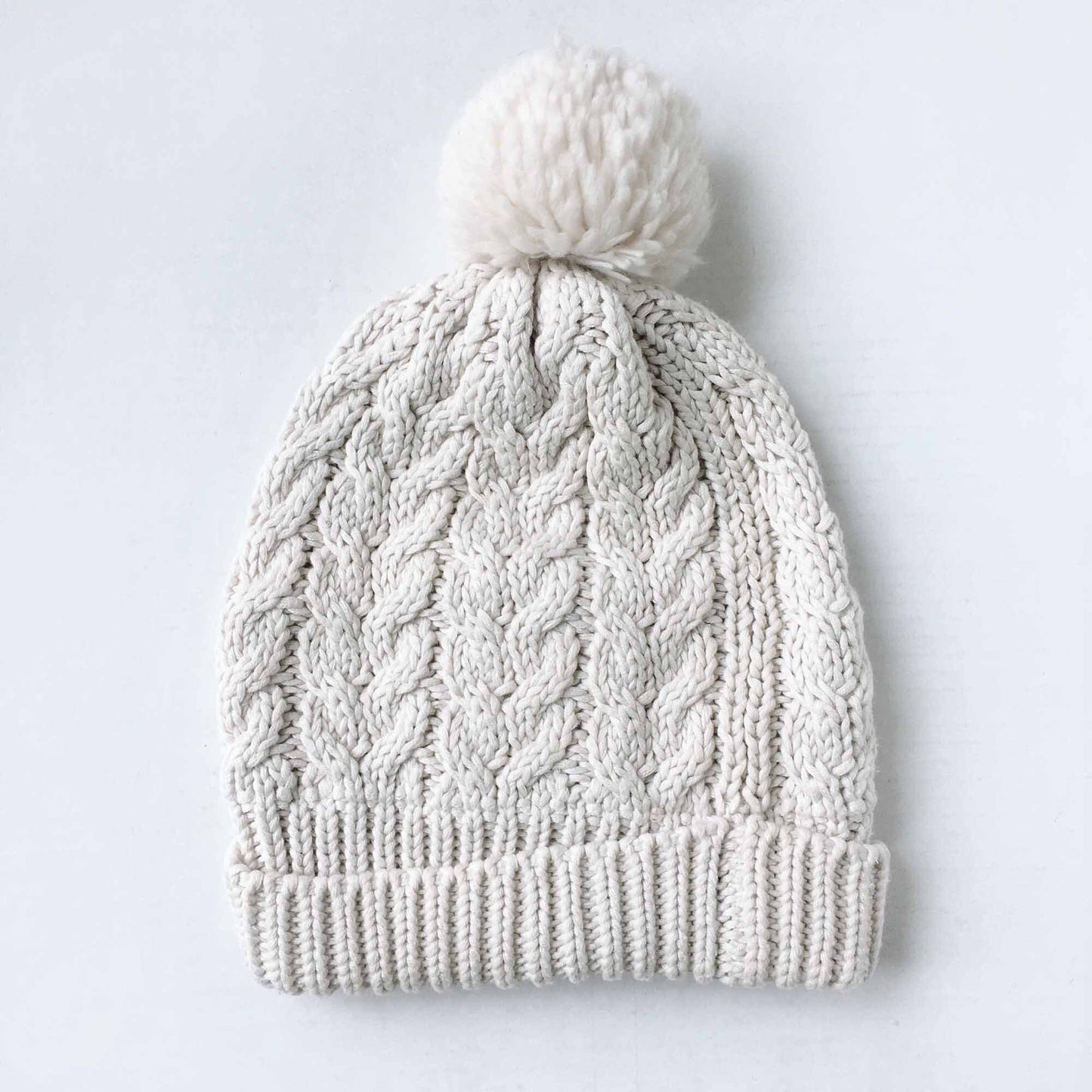 Hunter cable knit pom pom toque - OS