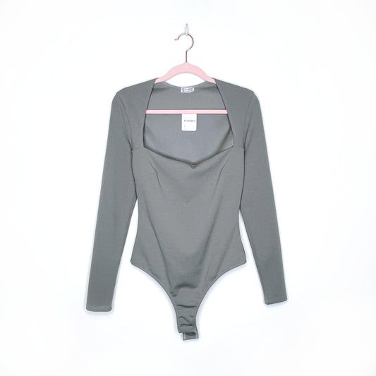 nwt intimately free people truth or square bodysuit in moss - size small