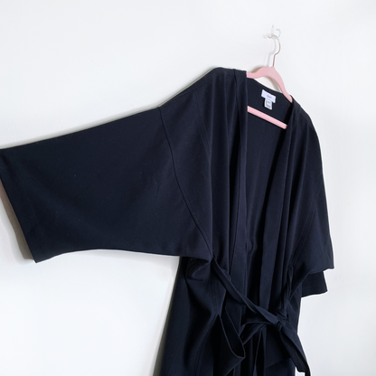 igwt black belted kimono cardigan jacket - size small