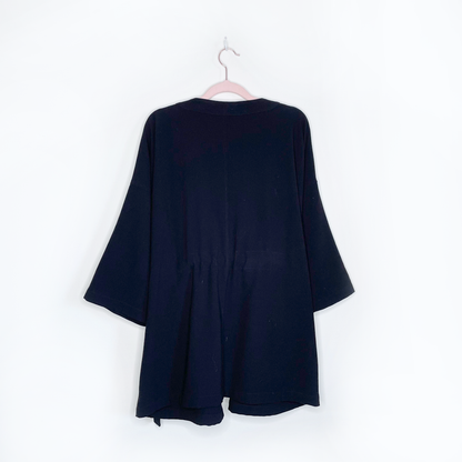igwt black belted kimono cardigan jacket - size small