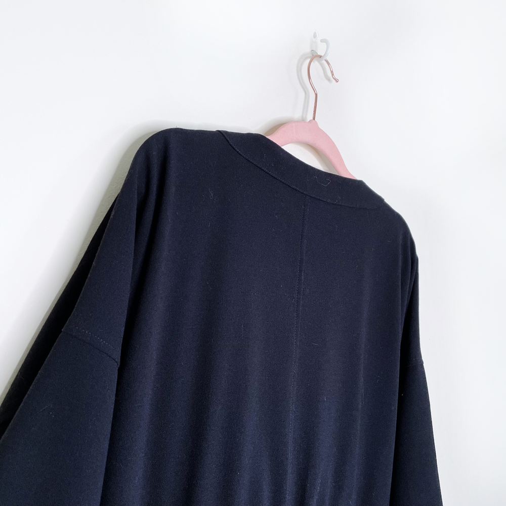 igwt black belted kimono cardigan jacket - size small