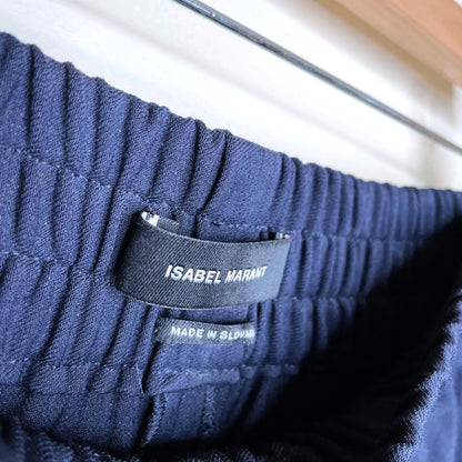 isabel marant elastic waist track pant trouser - size 38