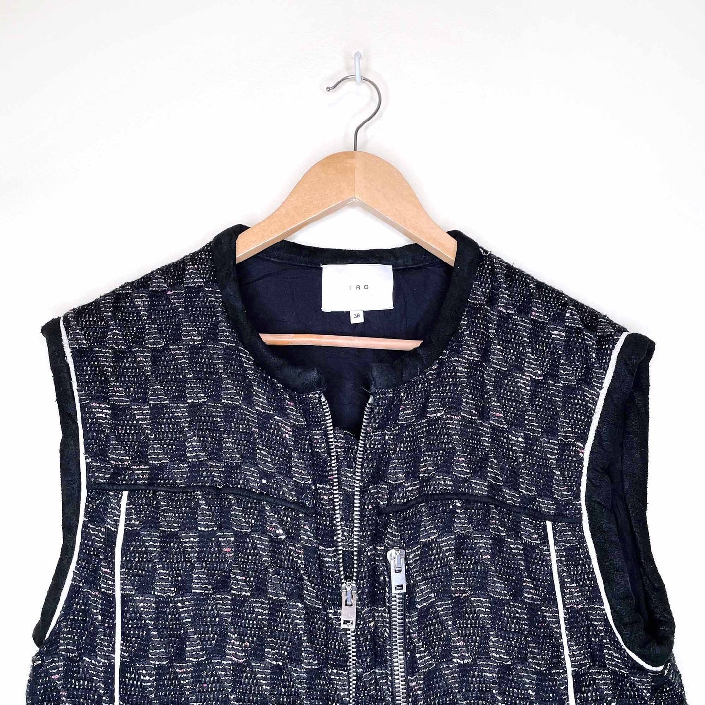 iro oversized cooper quilted vest - size 38