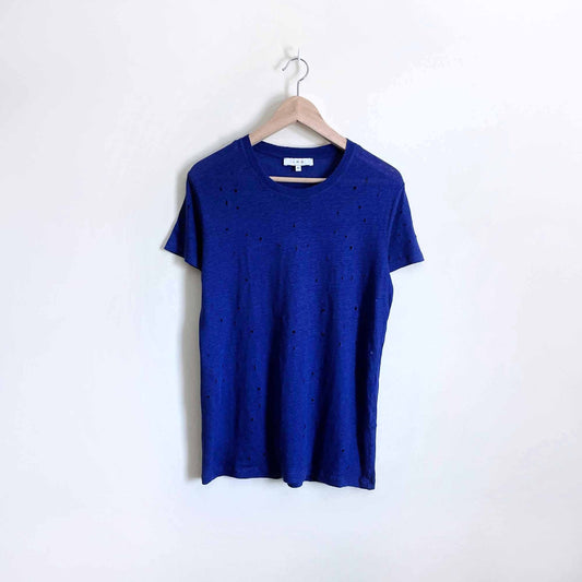 IRO Clay distressed linen tee - size xs