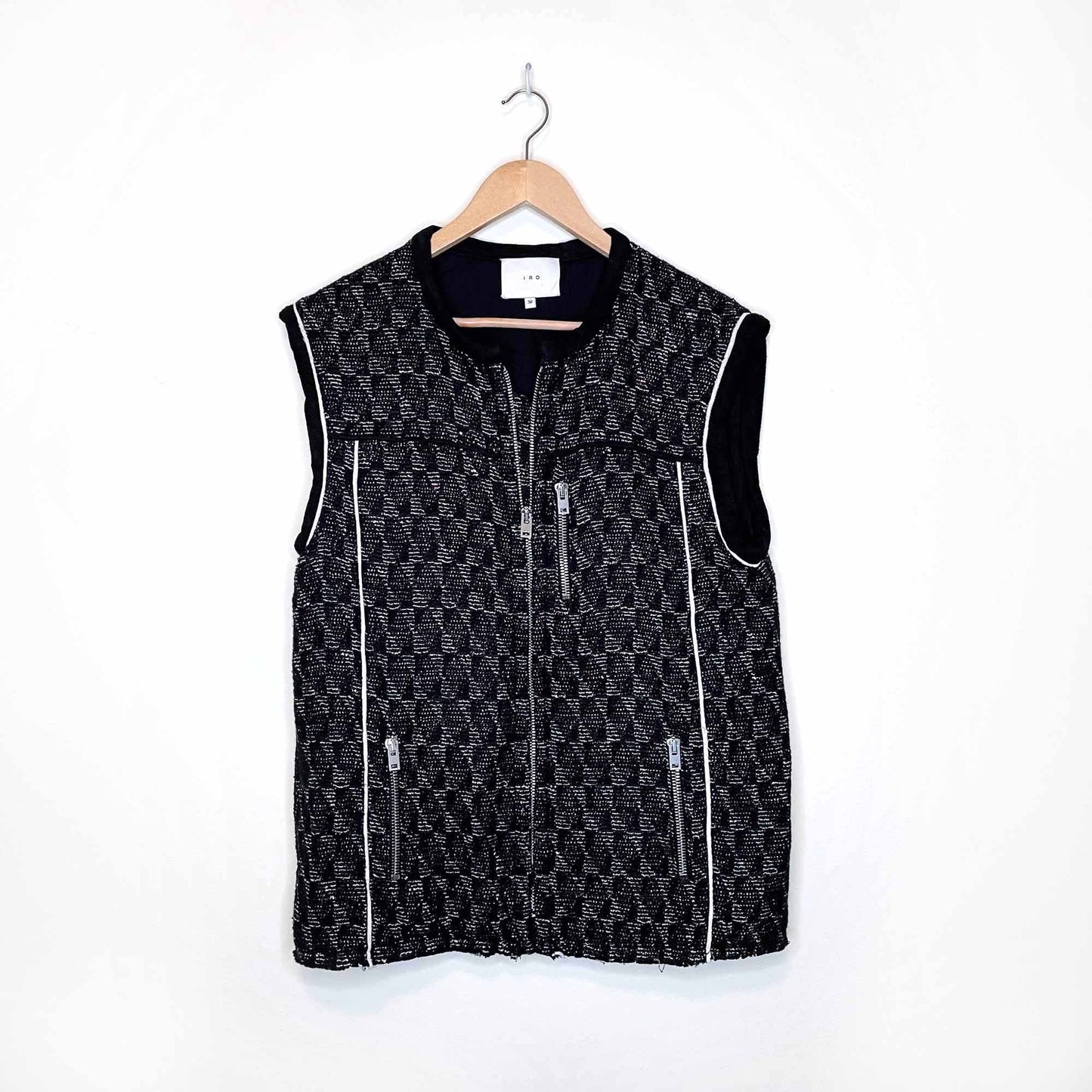 iro oversized cooper quilted vest - size 38