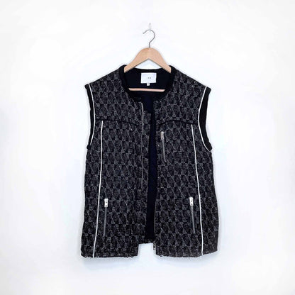 iro oversized cooper quilted vest - size 38