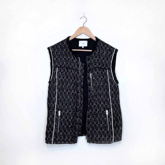 iro oversized cooper quilted vest - size 38