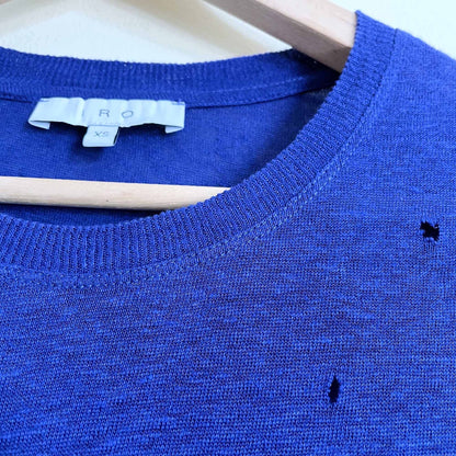IRO Clay distressed linen tee - size xs