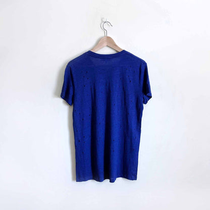 IRO Clay distressed linen tee - size xs