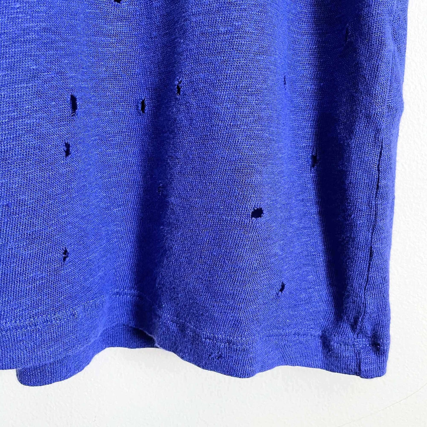 IRO Clay distressed linen tee - size xs