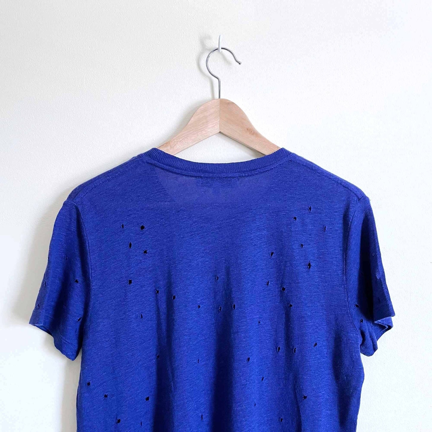 IRO Clay distressed linen tee - size xs