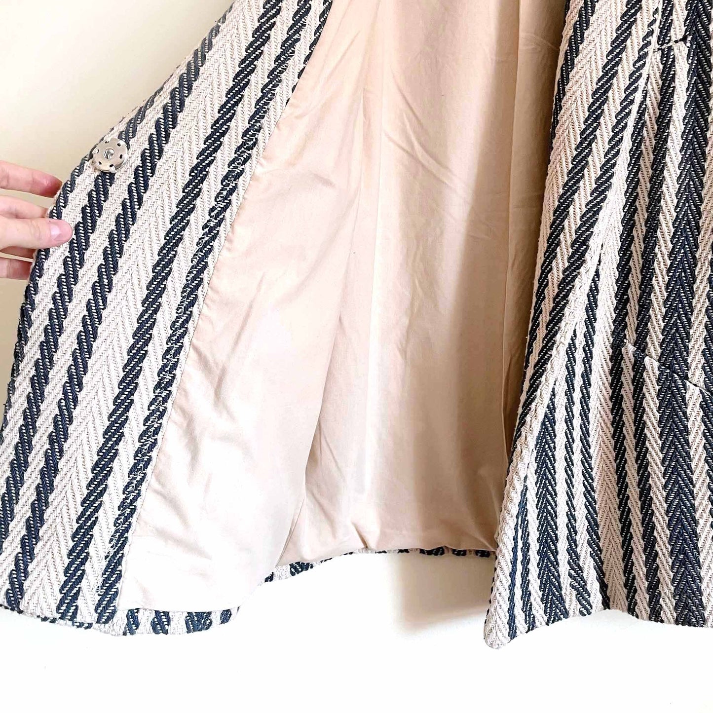 IRO brodnay oversized striped herringbone jacket - size 36