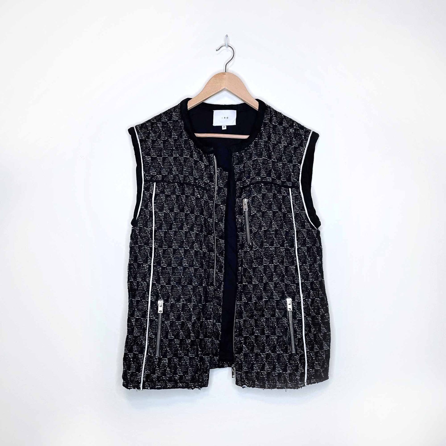 iro oversized cooper quilted vest - size 38