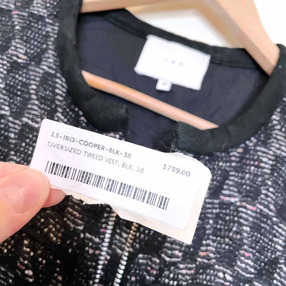 iro oversized cooper quilted vest - size 38