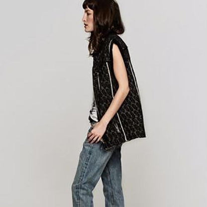 iro oversized cooper quilted vest - size 38