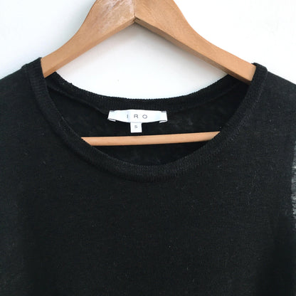 IRO Girvin cold-shoulder linen-jersey dress - size Small