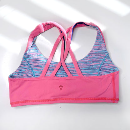 ivivva reversible space dye vitality sports bra - size 12
