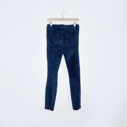 j brand lambskin suede super skinny mid-rise pants - size 28