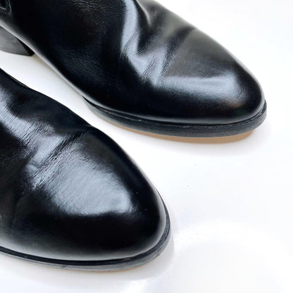 j crew black leather chelsea ankle boots - size 7