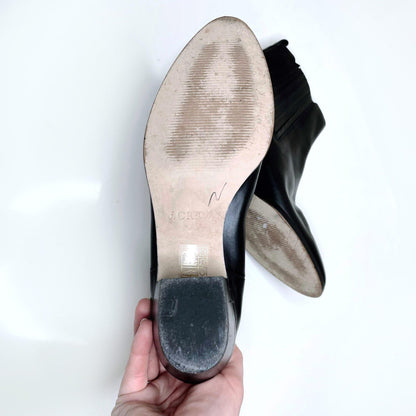 j crew black leather chelsea ankle boots - size 7