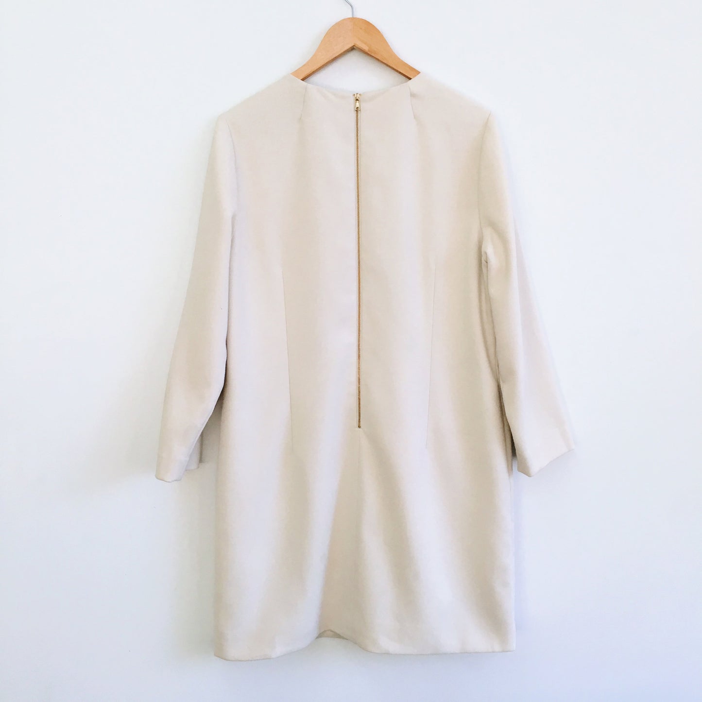 J Crew Cream Shift Dress - size 14