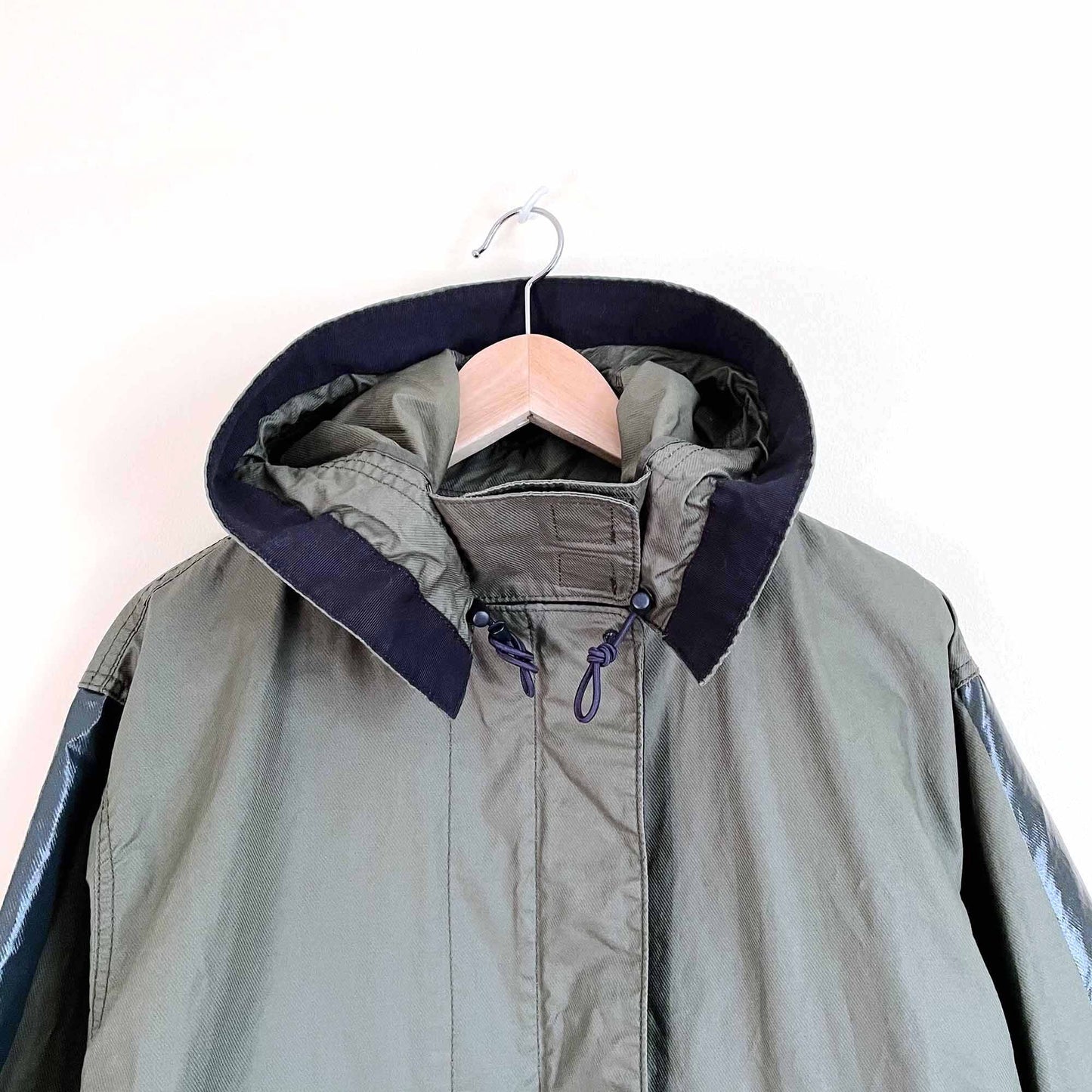 j crew oversized waxed cotton oilcloth light jacket - size xs