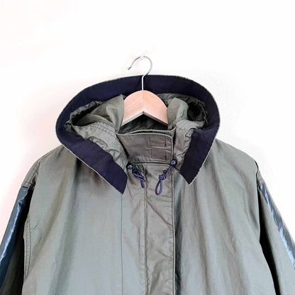 j crew oversized waxed cotton oilcloth light jacket - size xs