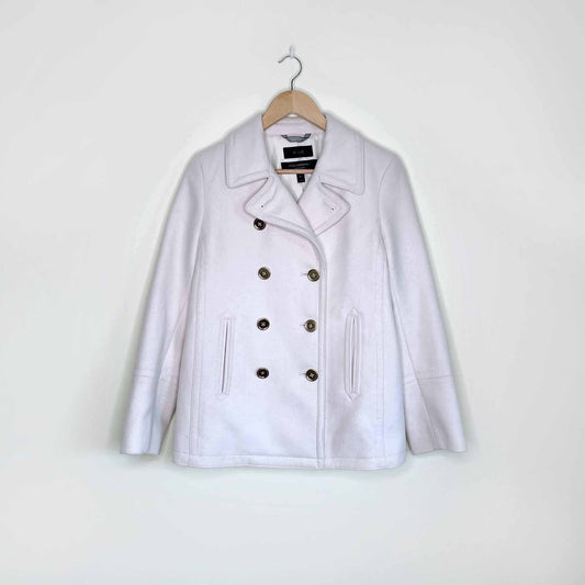 j crew wool-cashmere nello gori stadium cloth double breasted coat - size 6P