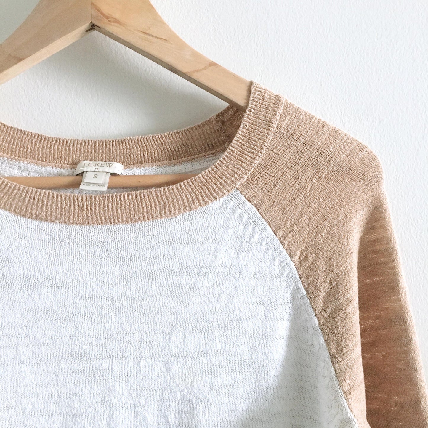 J Crew airspun linen baseball crew - size Small