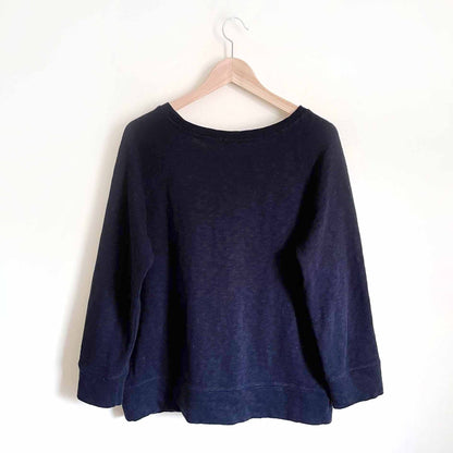 J Crew travel postcard printed graphic sweatshirt - size Medium