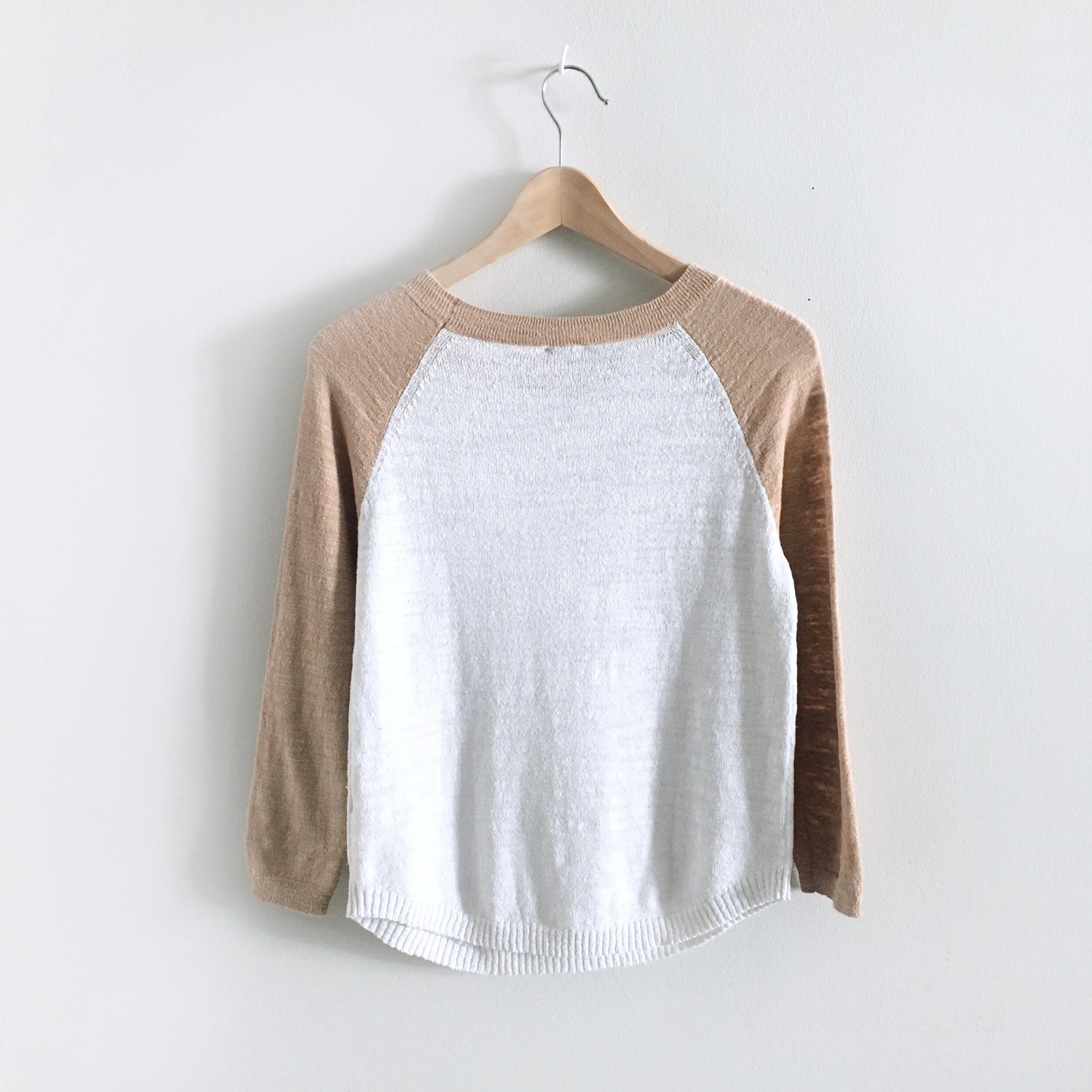 J Crew airspun linen baseball crew - size Small