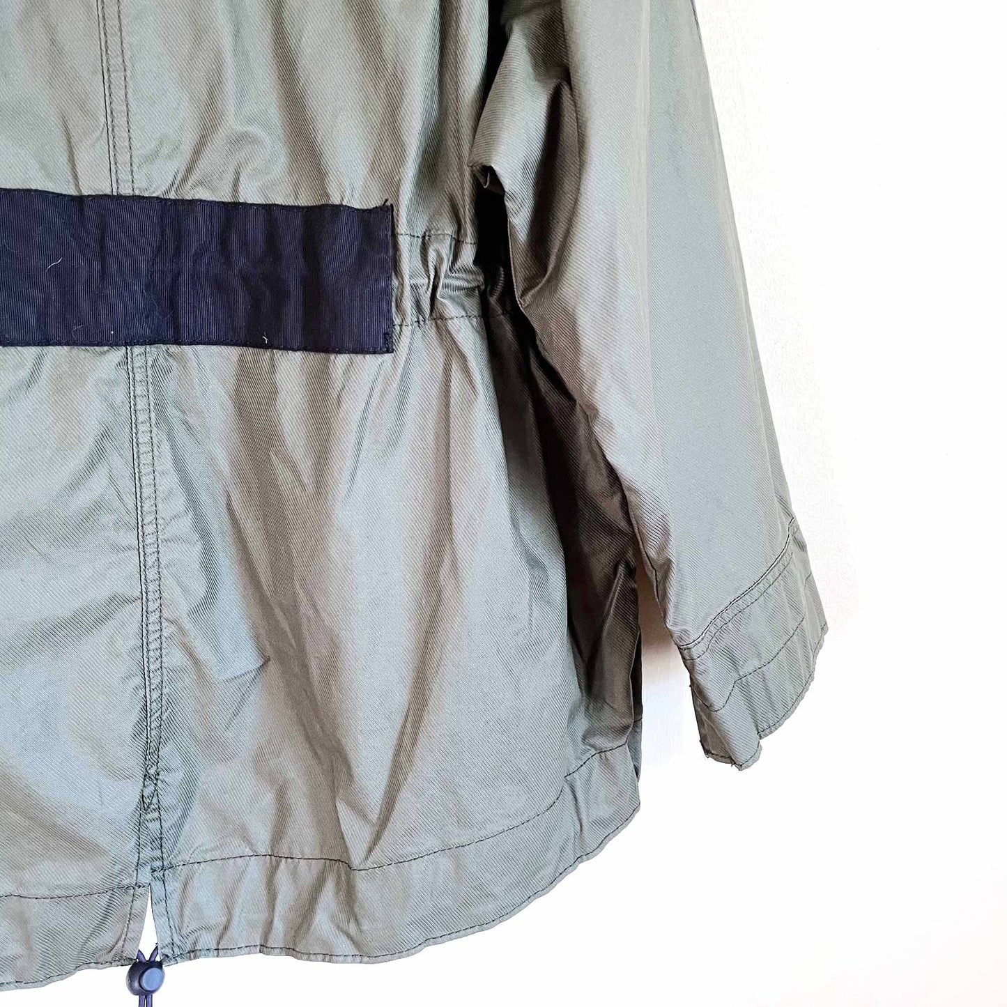 j crew oversized waxed cotton oilcloth light jacket - size xs