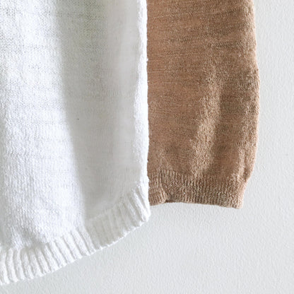 J Crew airspun linen baseball crew - size Small