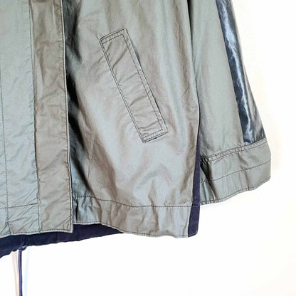 j crew oversized waxed cotton oilcloth light jacket - size xs