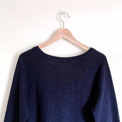 J Crew travel postcard printed graphic sweatshirt - size Medium