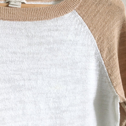 J Crew airspun linen baseball crew - size Small