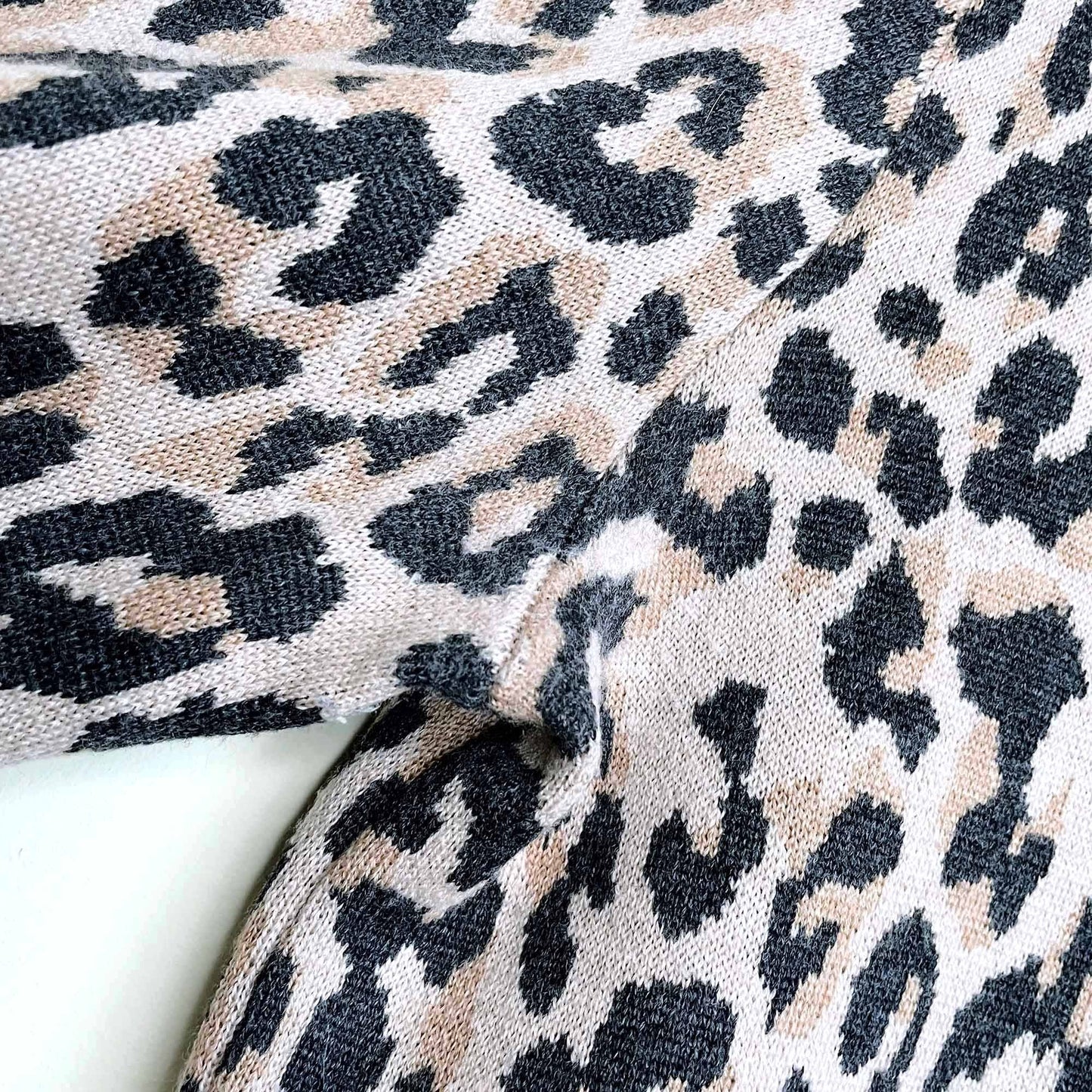 j crew 100% merino wool leopard print sweater - size small