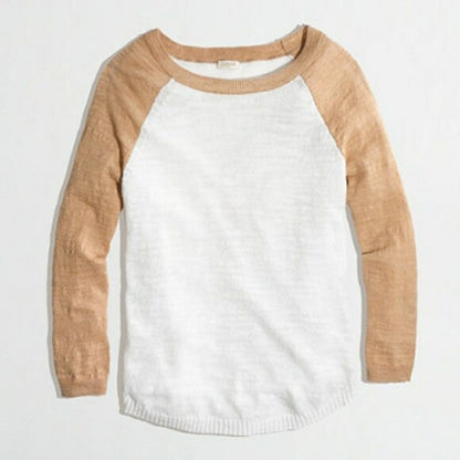 J Crew airspun linen baseball crew - size Small